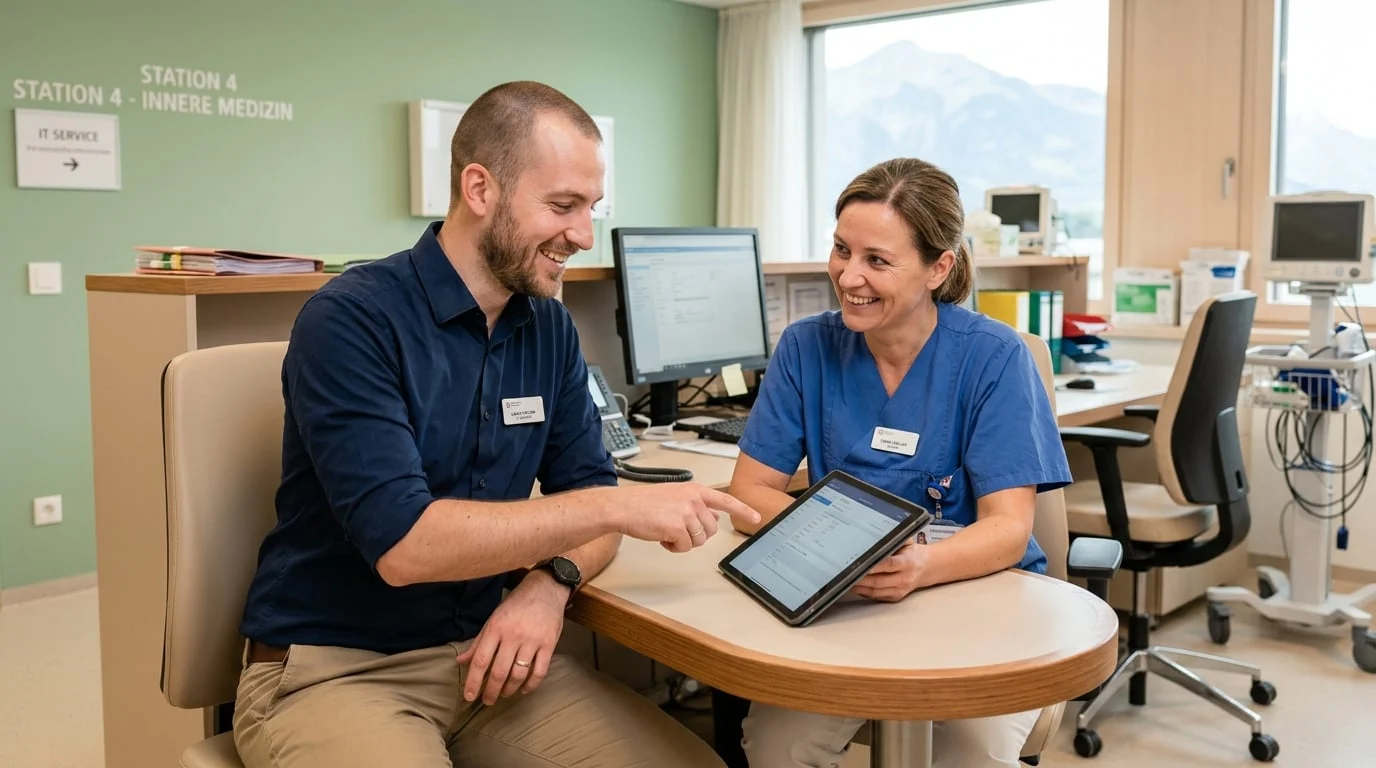 Professionnel IT assistant du personnel dans un établissement suisse